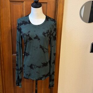 Electric & Rose Charcoal & Green Tie-Dye Shirt Size L